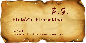 Pintér Florentina névjegykártya